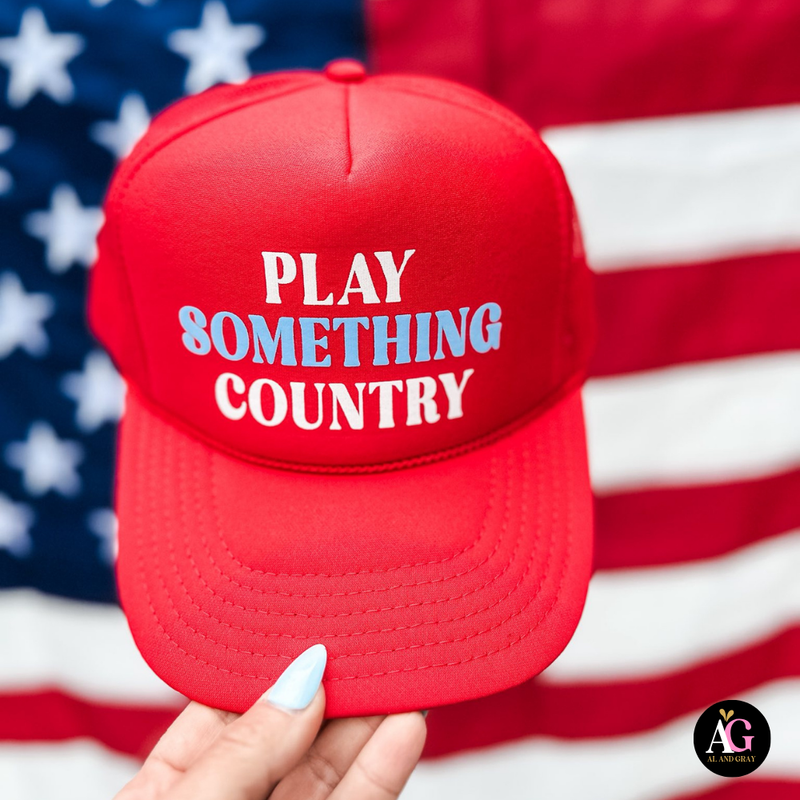 Play Something Country Trucker Hat – Al + Gray